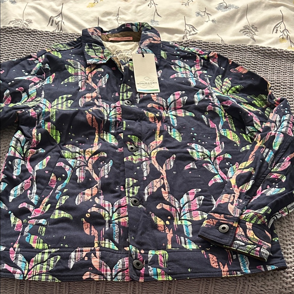 Scotch & Soda Multicolor Leaf Print Jacket